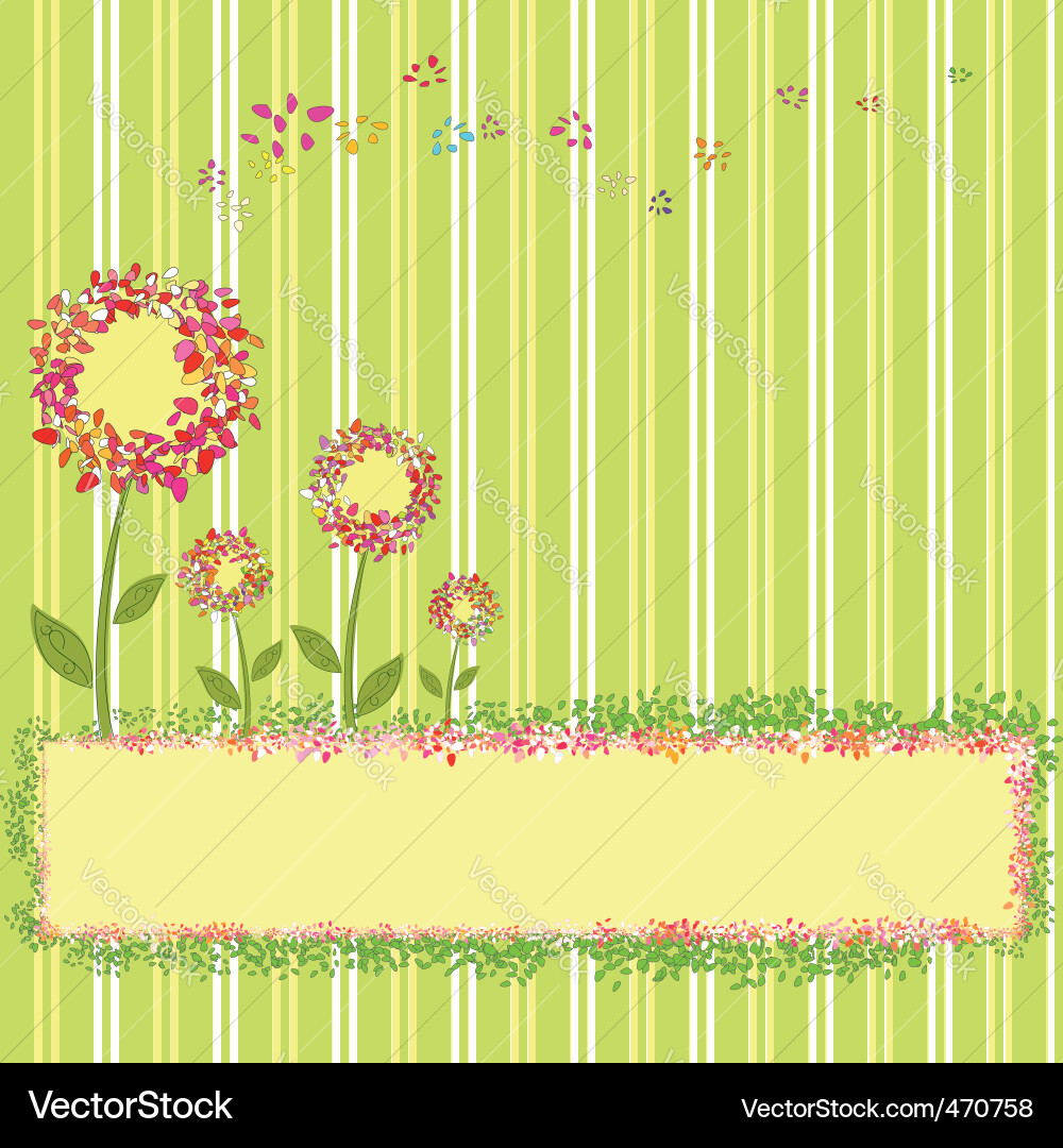 Floral Springtime Template vector image