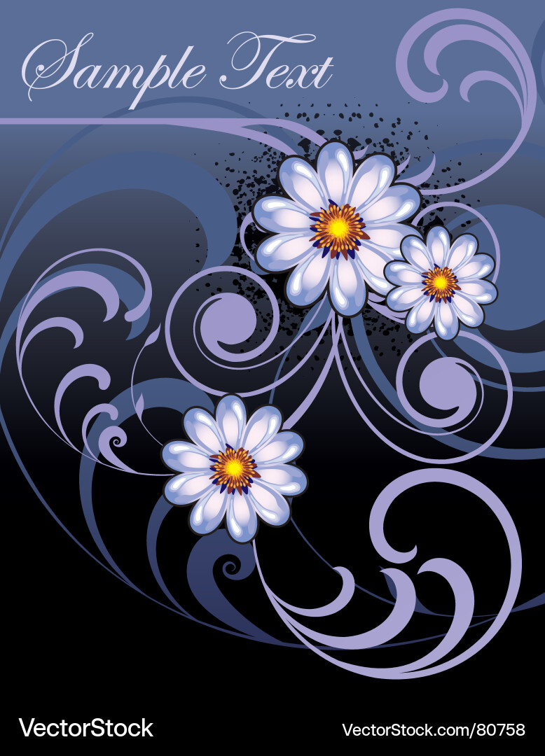 Floral Swirl Background Vector Image
