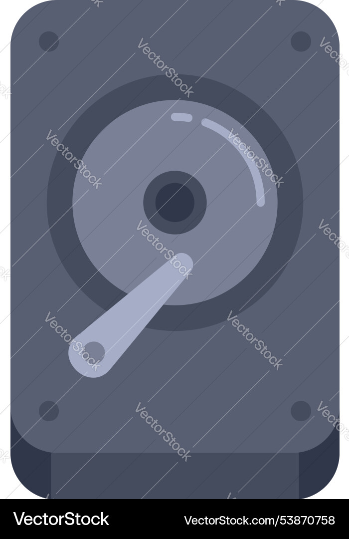 Hard disk drive spinning platter with read write Hard disk drive spinning platter with read write vector image
