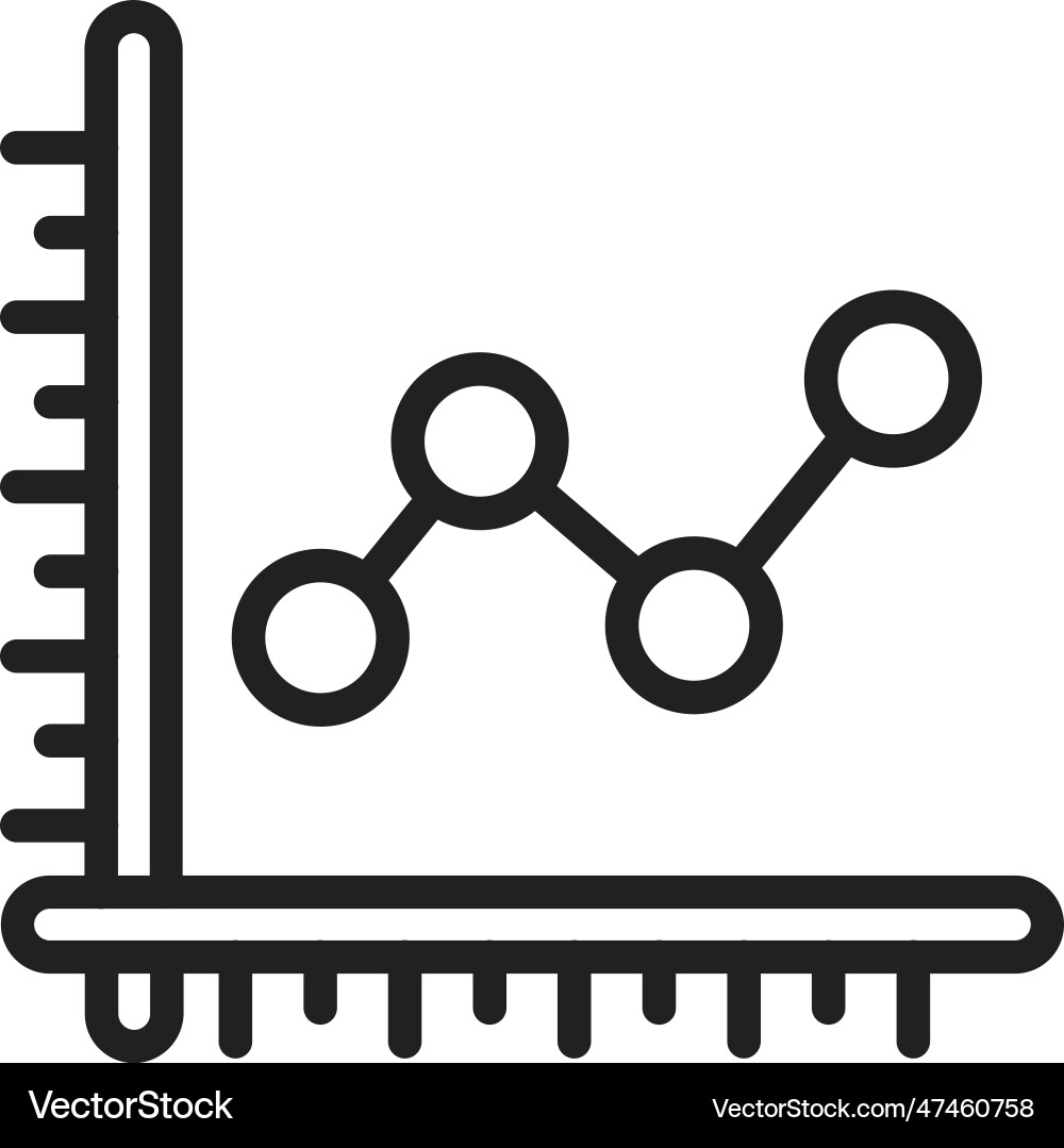 Line graph icon image Vector Image