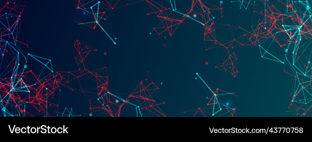 Polygonal science background with connecting dots Polygonal science background with connecting dots vector image