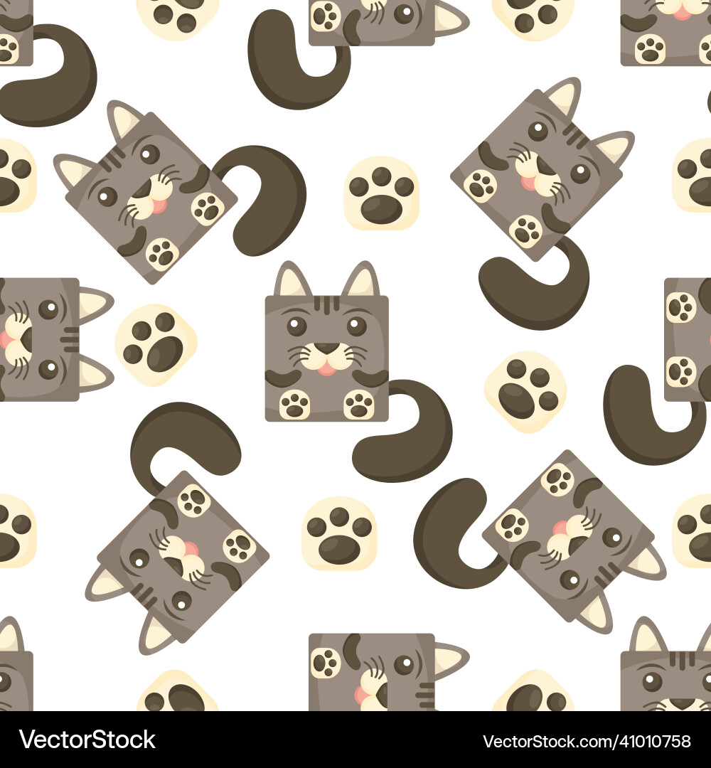 Seamless pattern of cat Seamless pattern of cat vector image