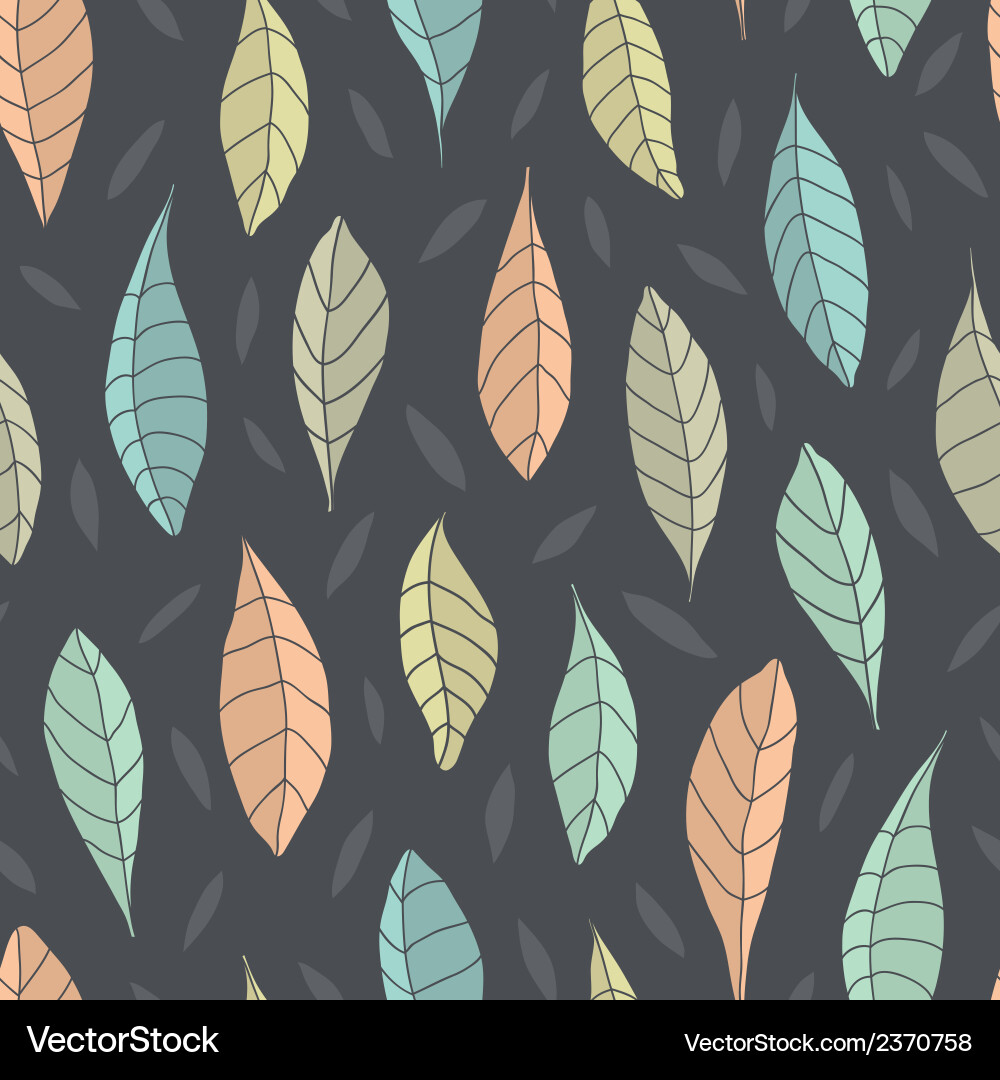 Seamless pattern with leaf Vector Image