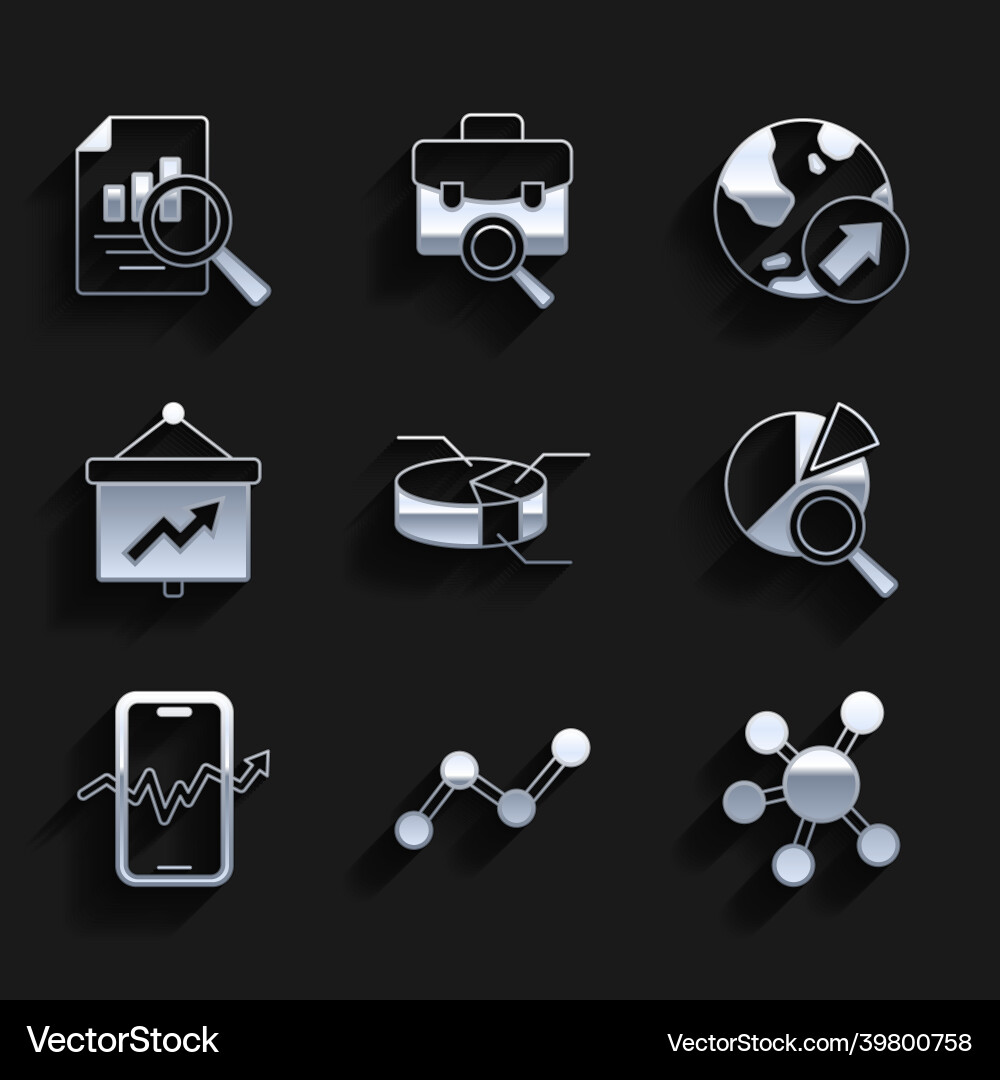 Set pie chart infographic graph project team Set pie chart infographic graph project team vector image