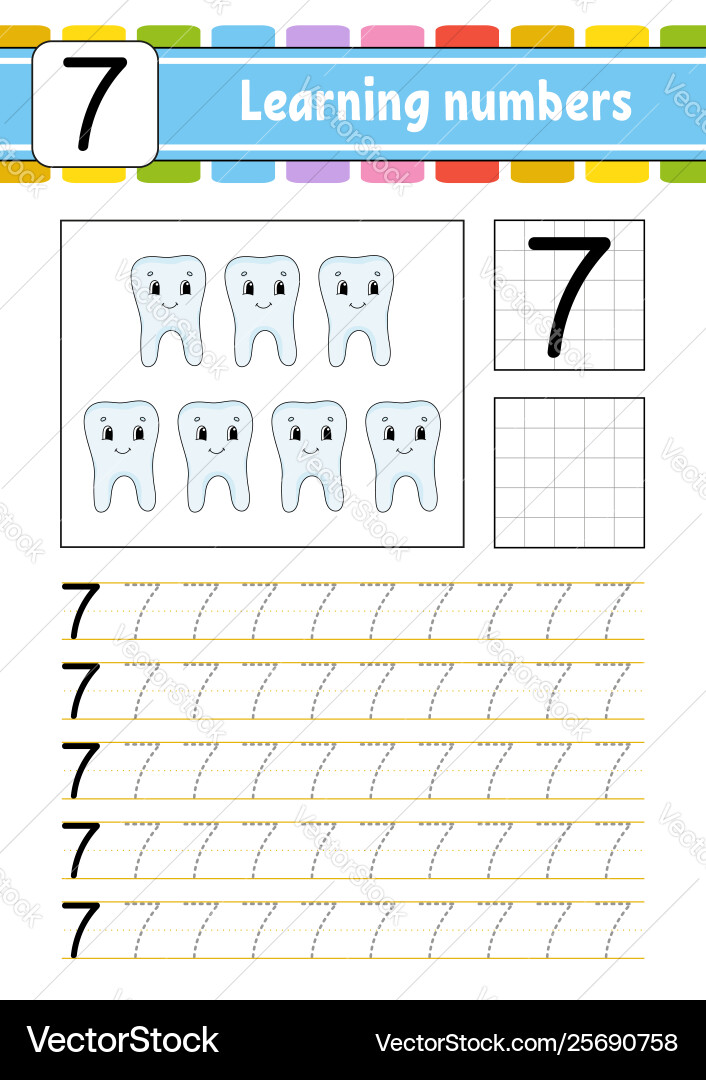 Trace and write handwriting practice learning Trace and write handwriting practice learning vector image