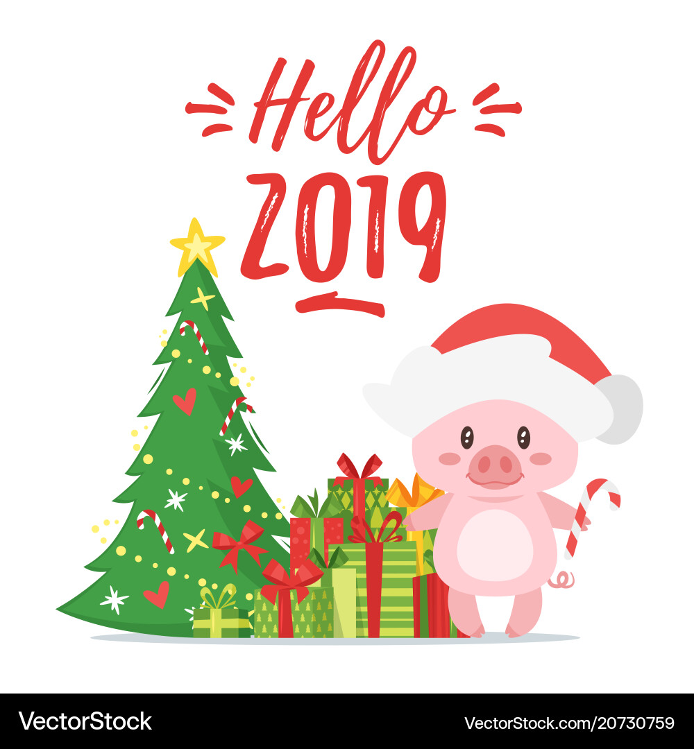 2019 neue ya christmas Grußkarte 2019 neue ya christmas Grußkarte vektorbild