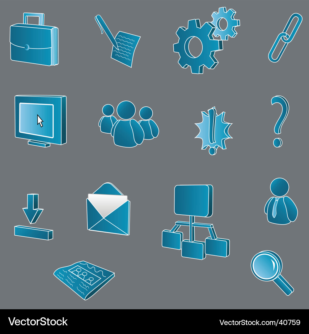 3d web icons Vector Image