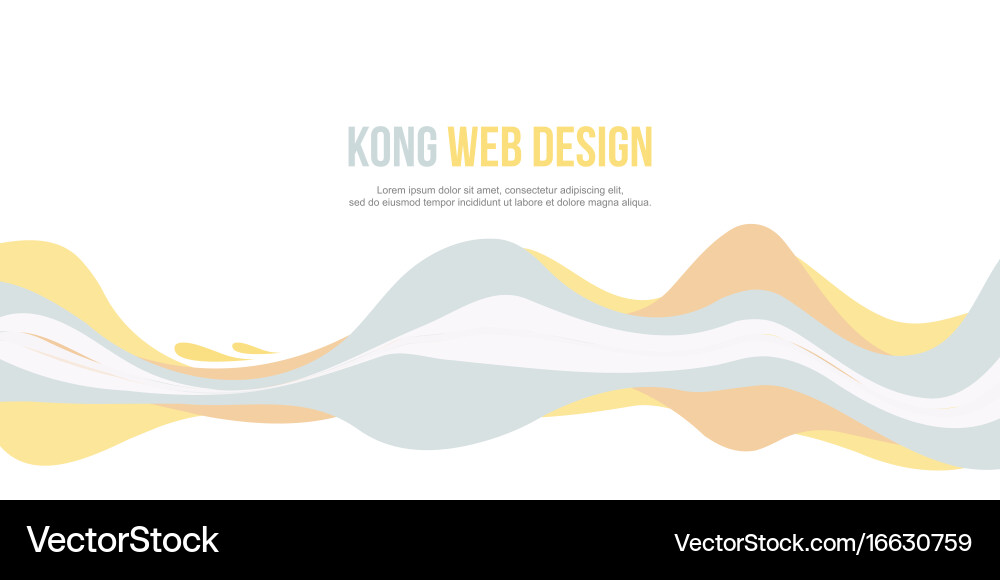 Abstrakter Hintergrund für Header Website Wellendesign Vektorbild