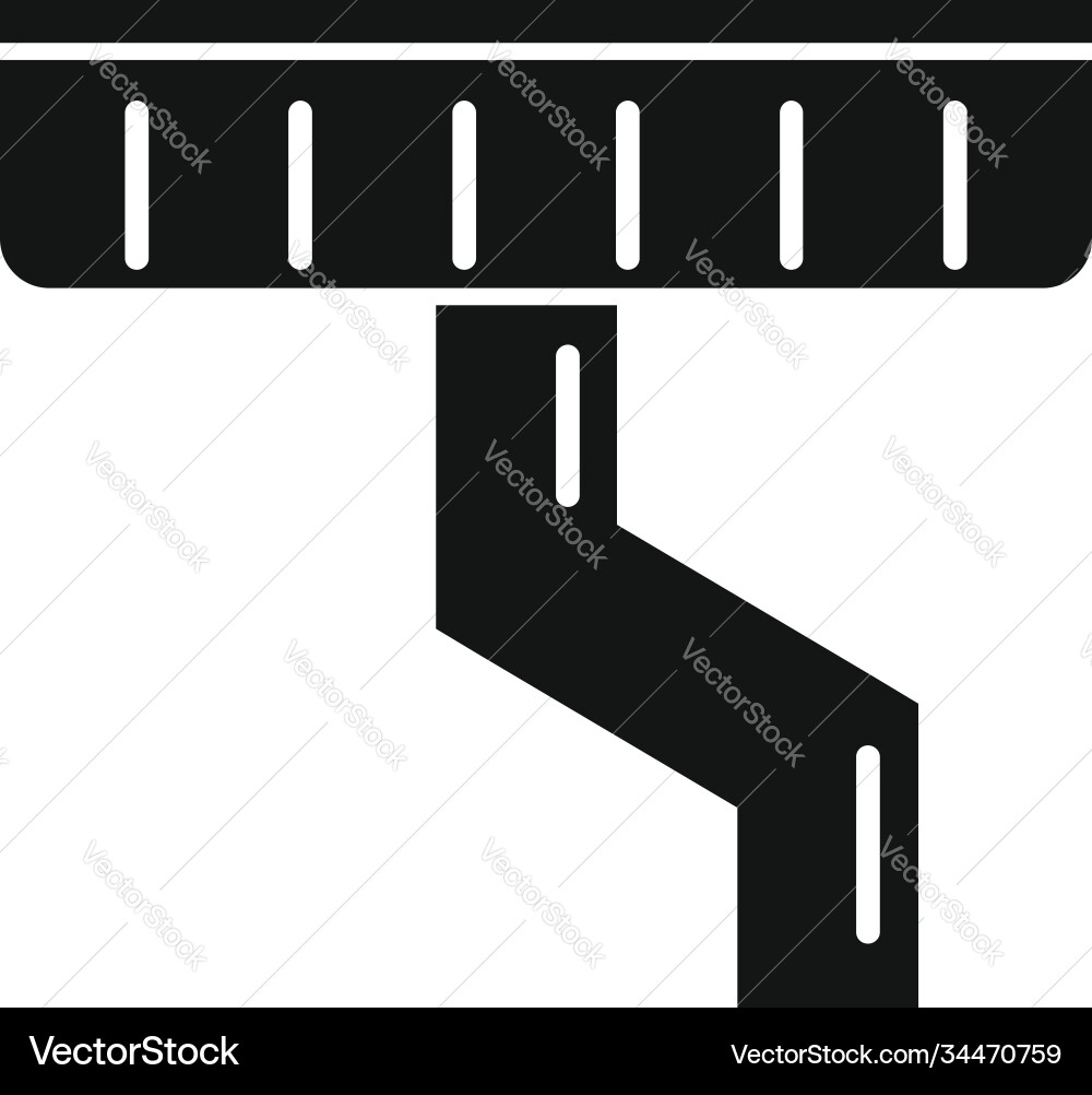 Building gutter icon simple style Building gutter icon simple style vector image