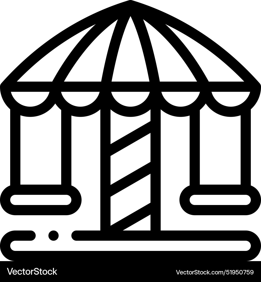 Carousel icon thin linear style design isolated Carousel icon thin linear style design isolated vector image