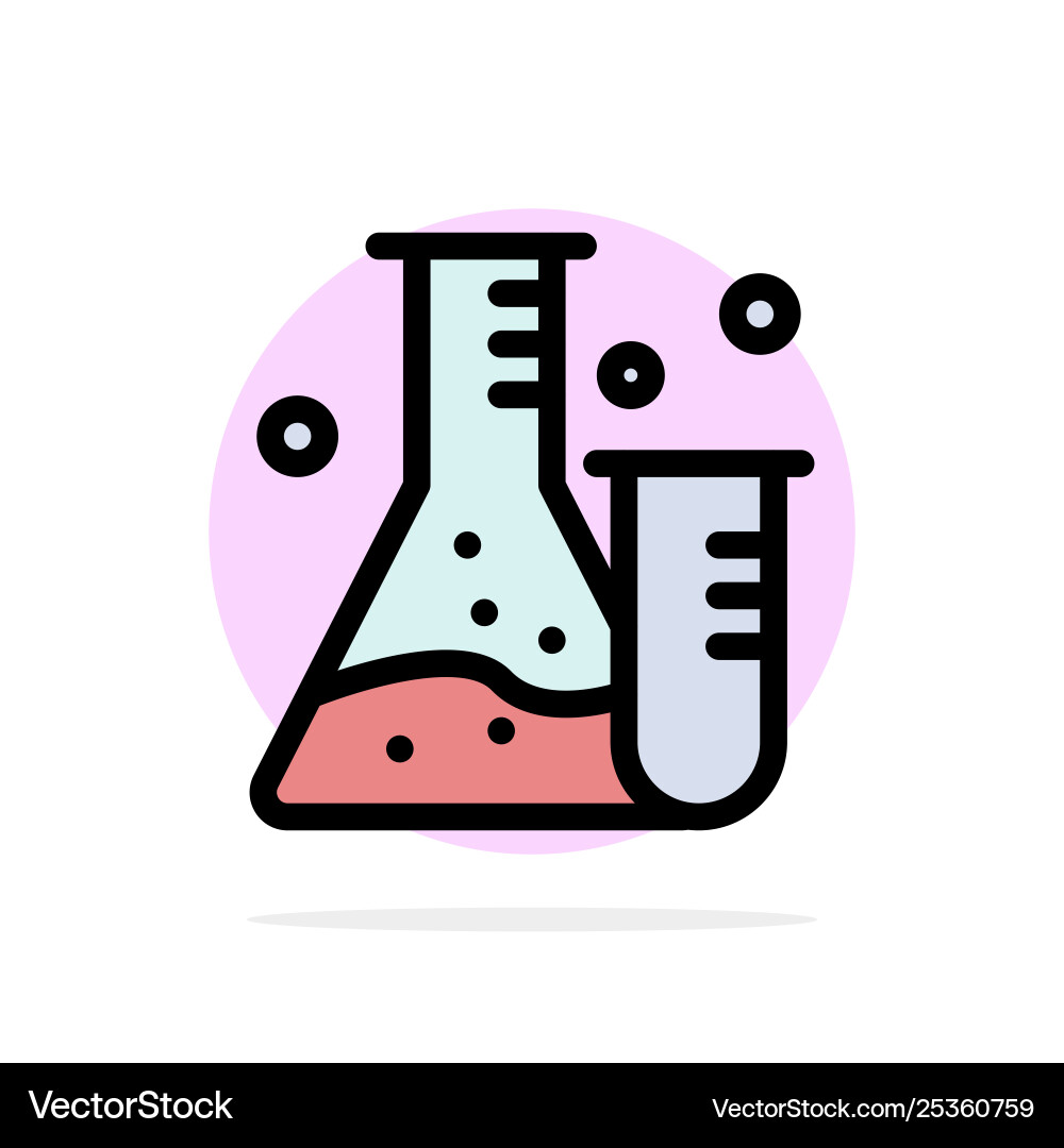 Flask tube lab science abstract circle background Flask tube lab science abstract circle background Vector Image