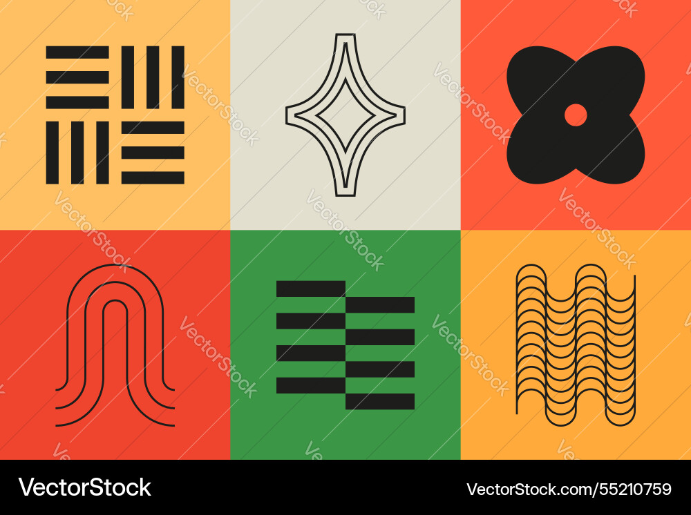 Geometric patterns of lines and shadows - set Geometric patterns of lines and shadows - set Vector Image
