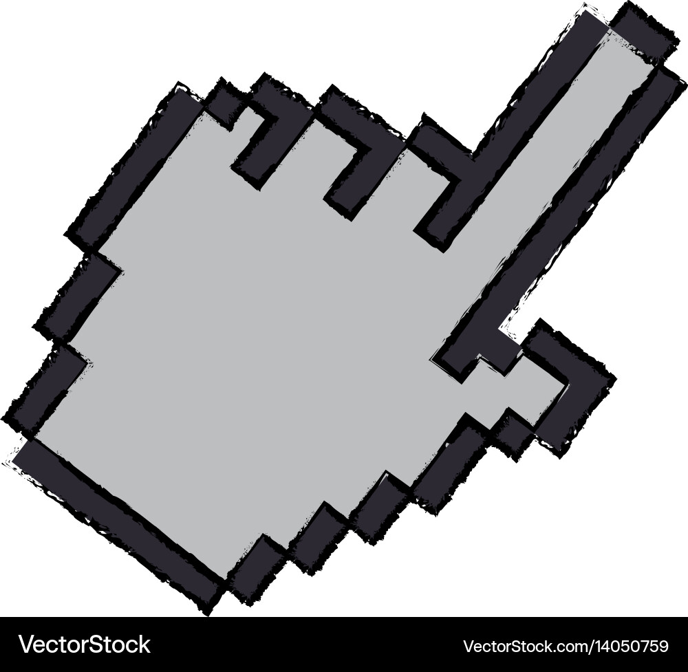 Hand pointer isolated icon vector image