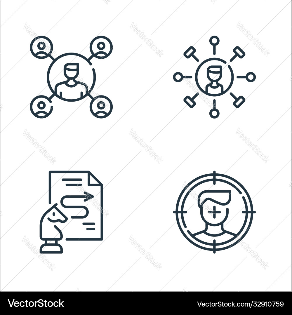 Life skills line icons linear set quality Life skills line icons linear set quality vector image