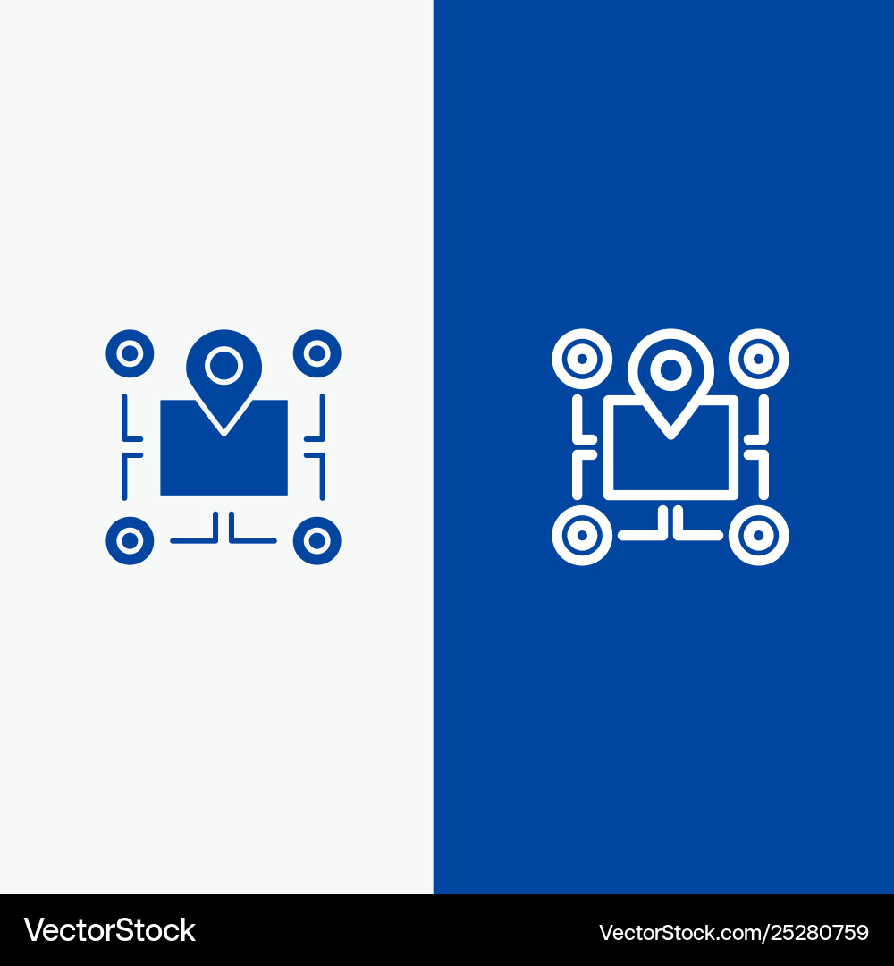 Location map chip area pointer line and glyph Location map chip area pointer line and glyph Vector Image