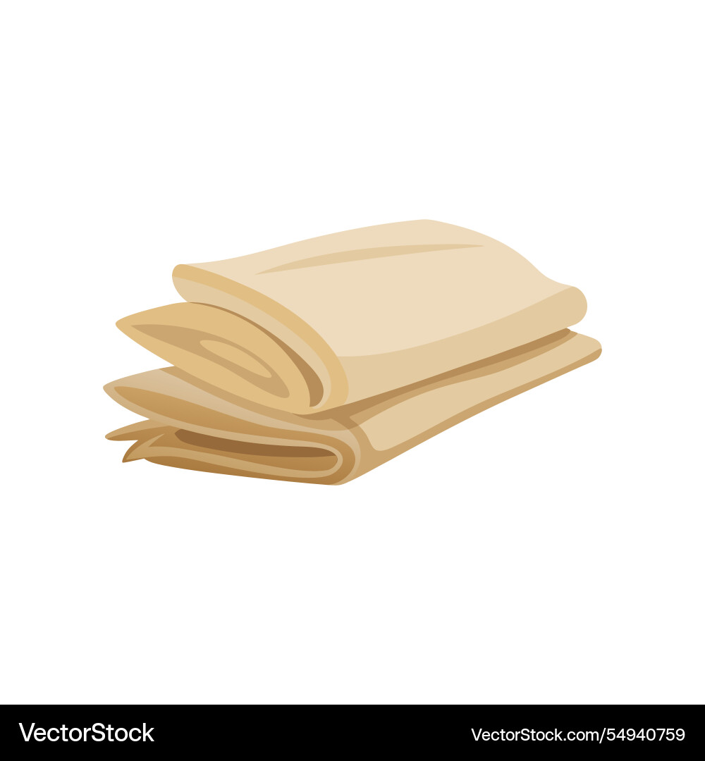 Neatly arranged stack of rolled towels flat Neatly arranged stack of rolled towels flat vector image