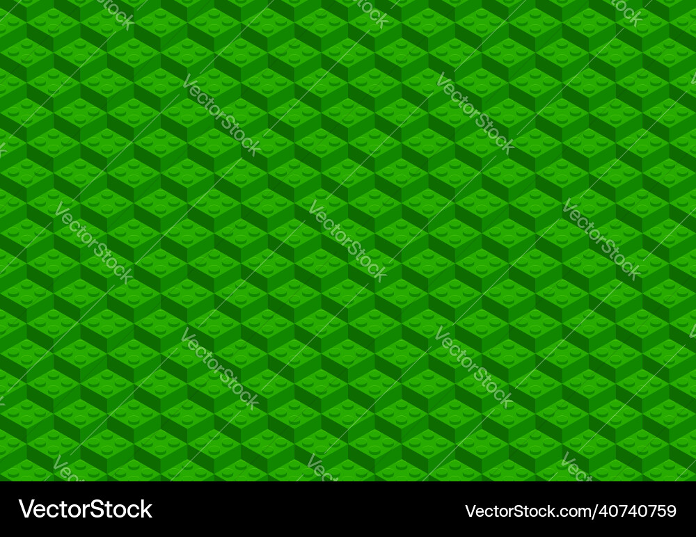 Plastic constructor game seamless pattern toy vector image
