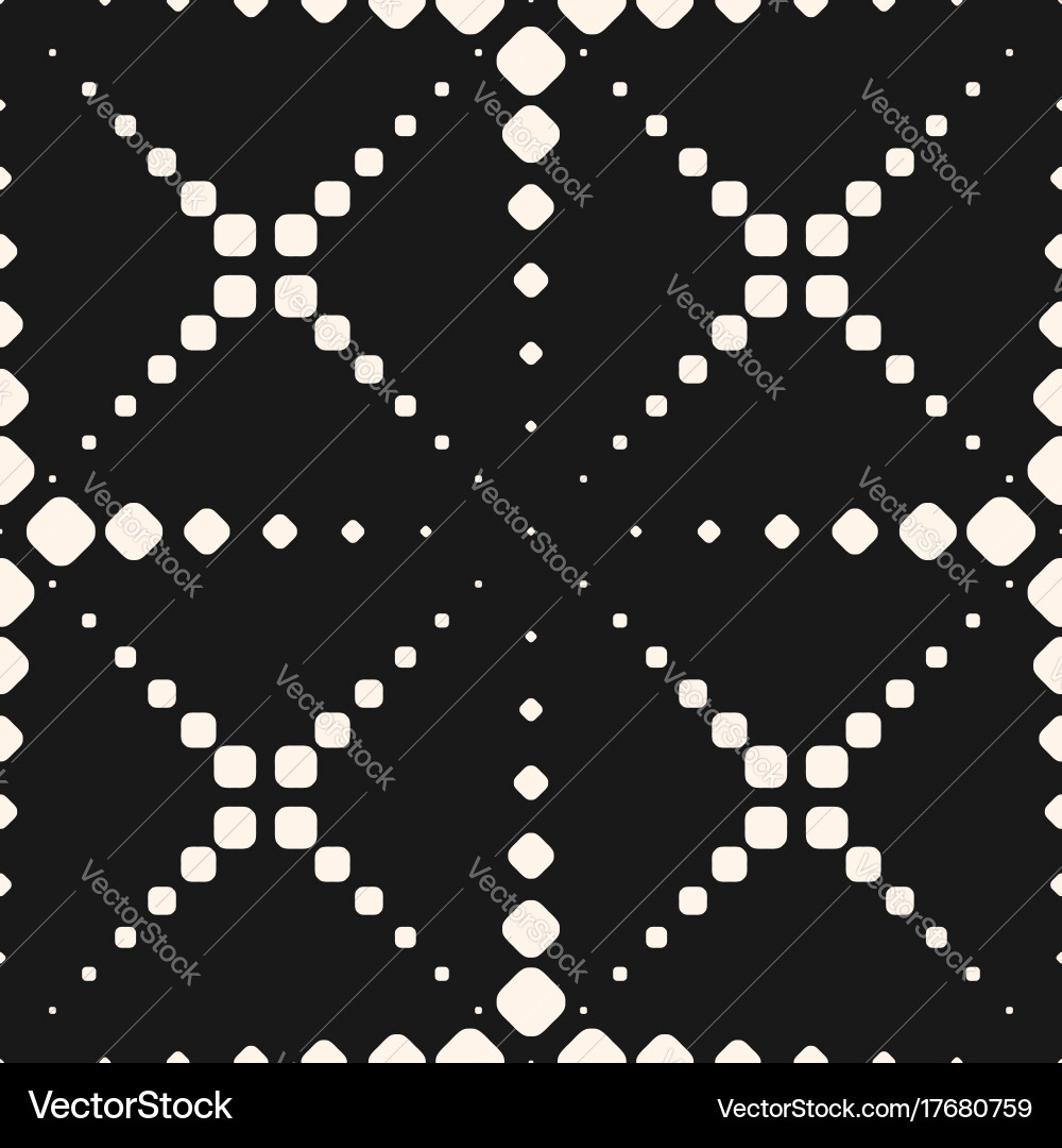 Seamless pattern with halftone dotted lines cross vector image