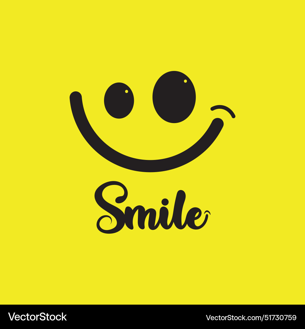 Smile icon logo design happy emoticon Royalty Free Vector