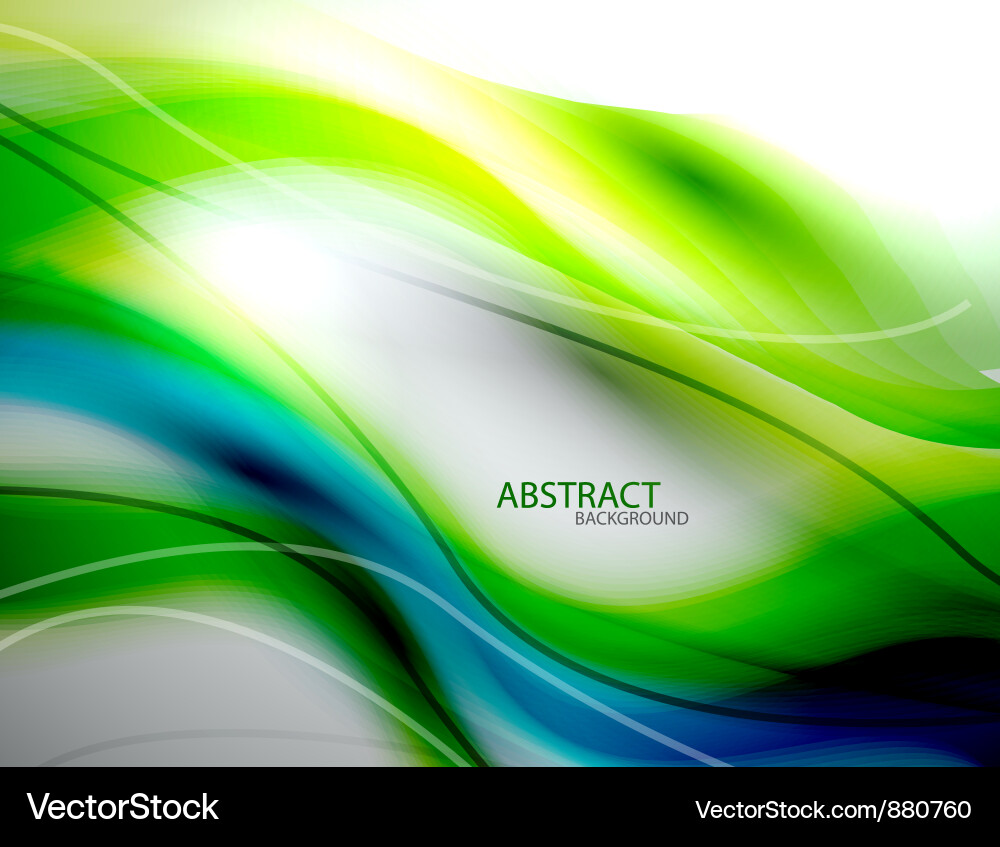 Abstract Blue Green Wave Background Vector Image