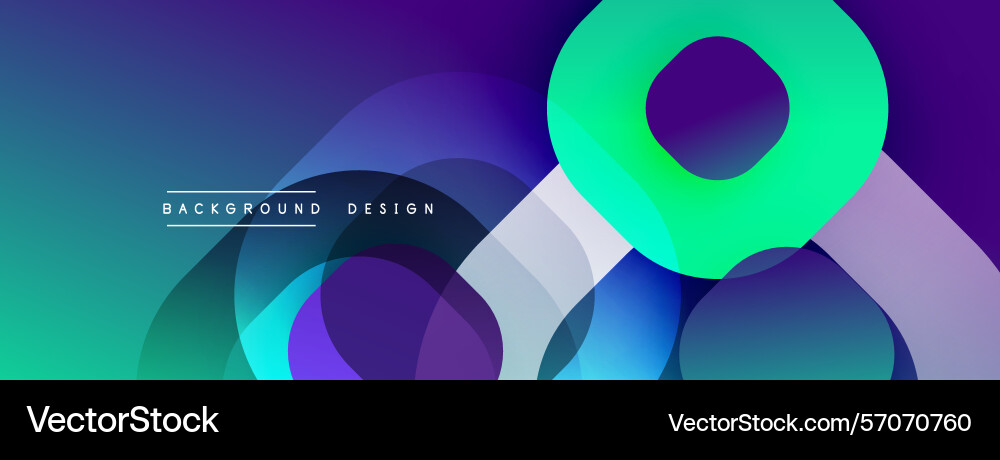 Abstract fluid shapes overlap creating vibrant Vector Image