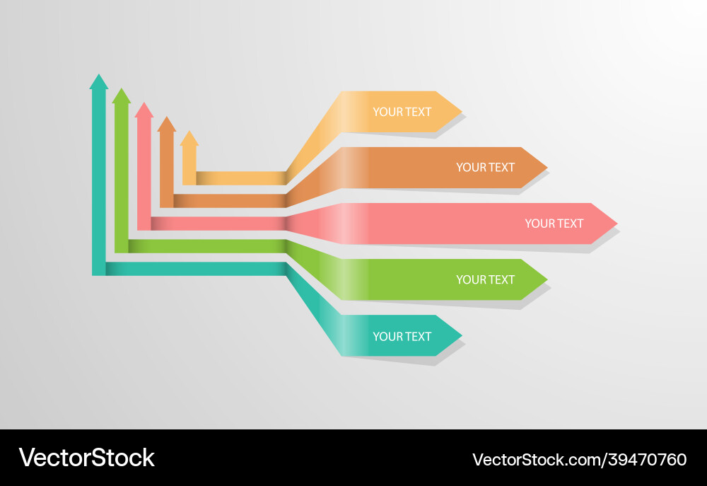 Arrows of infographics colored Arrows of infographics colored vector image