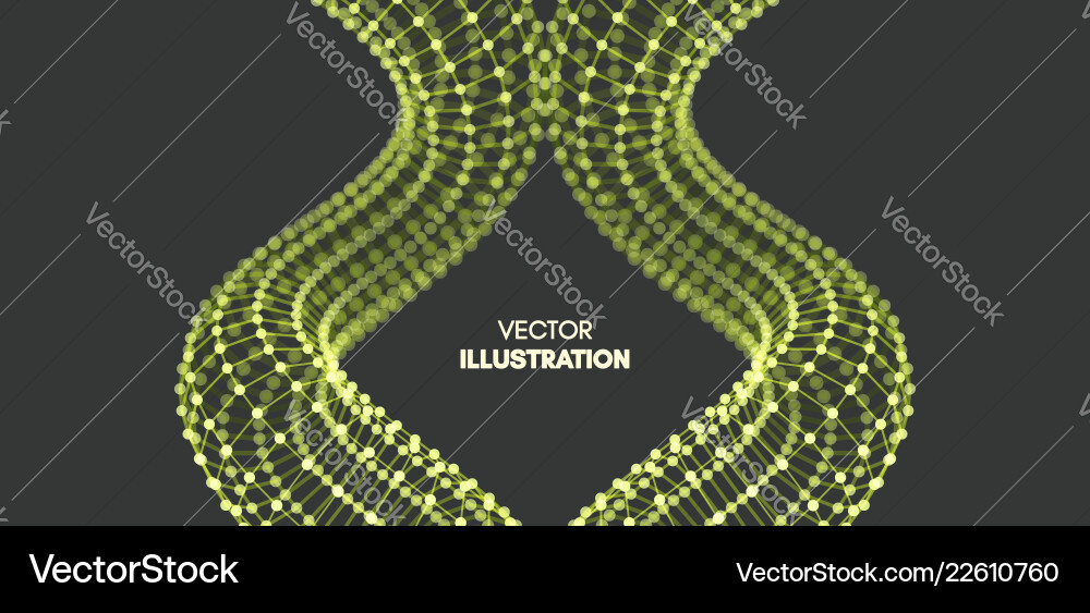 Connection structure 3d grid design for science Vector Image