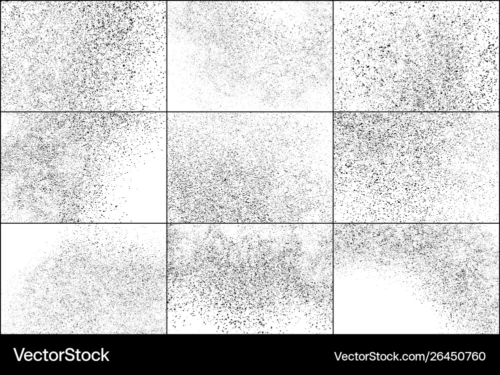 Dark rough noise particles set elements Dark rough noise particles set elements vector image