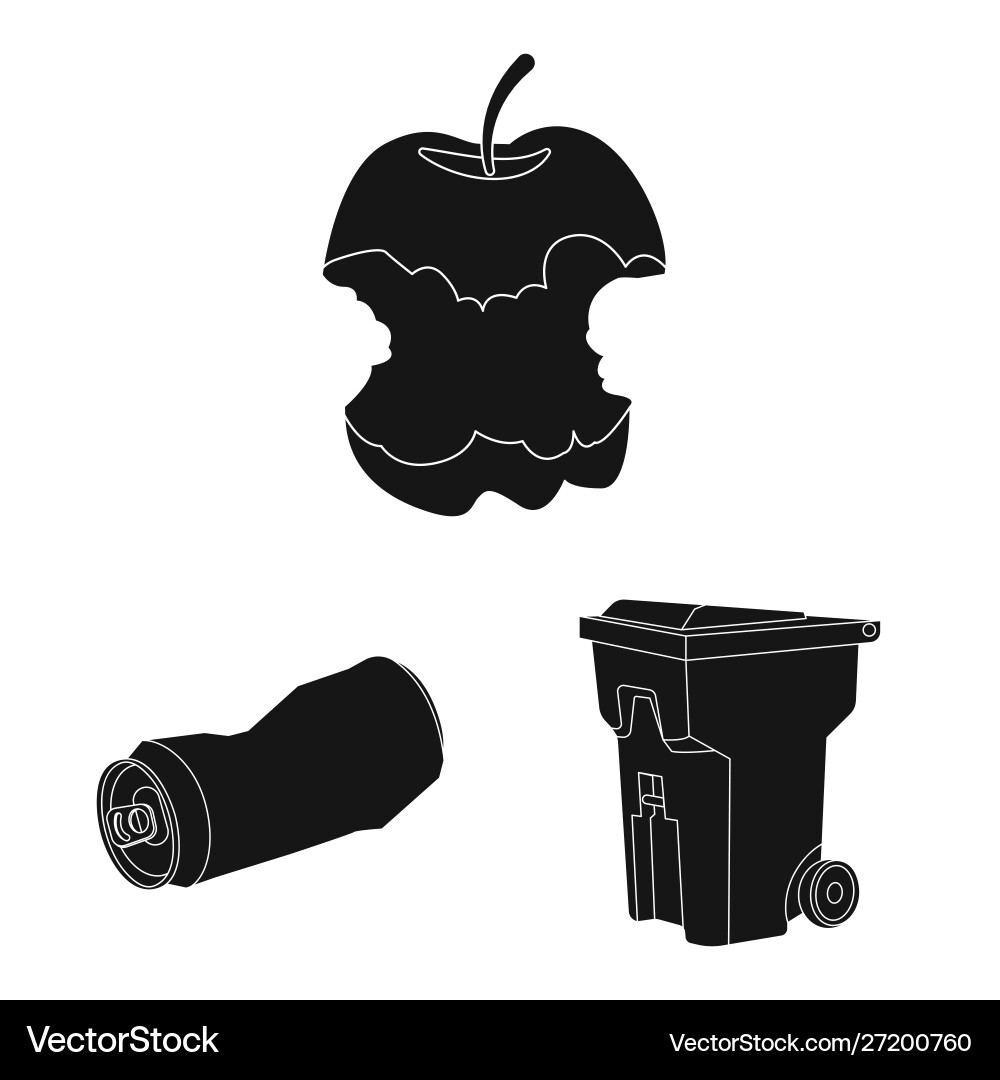 Design refuse and junk icon set Design refuse and junk icon set vector image