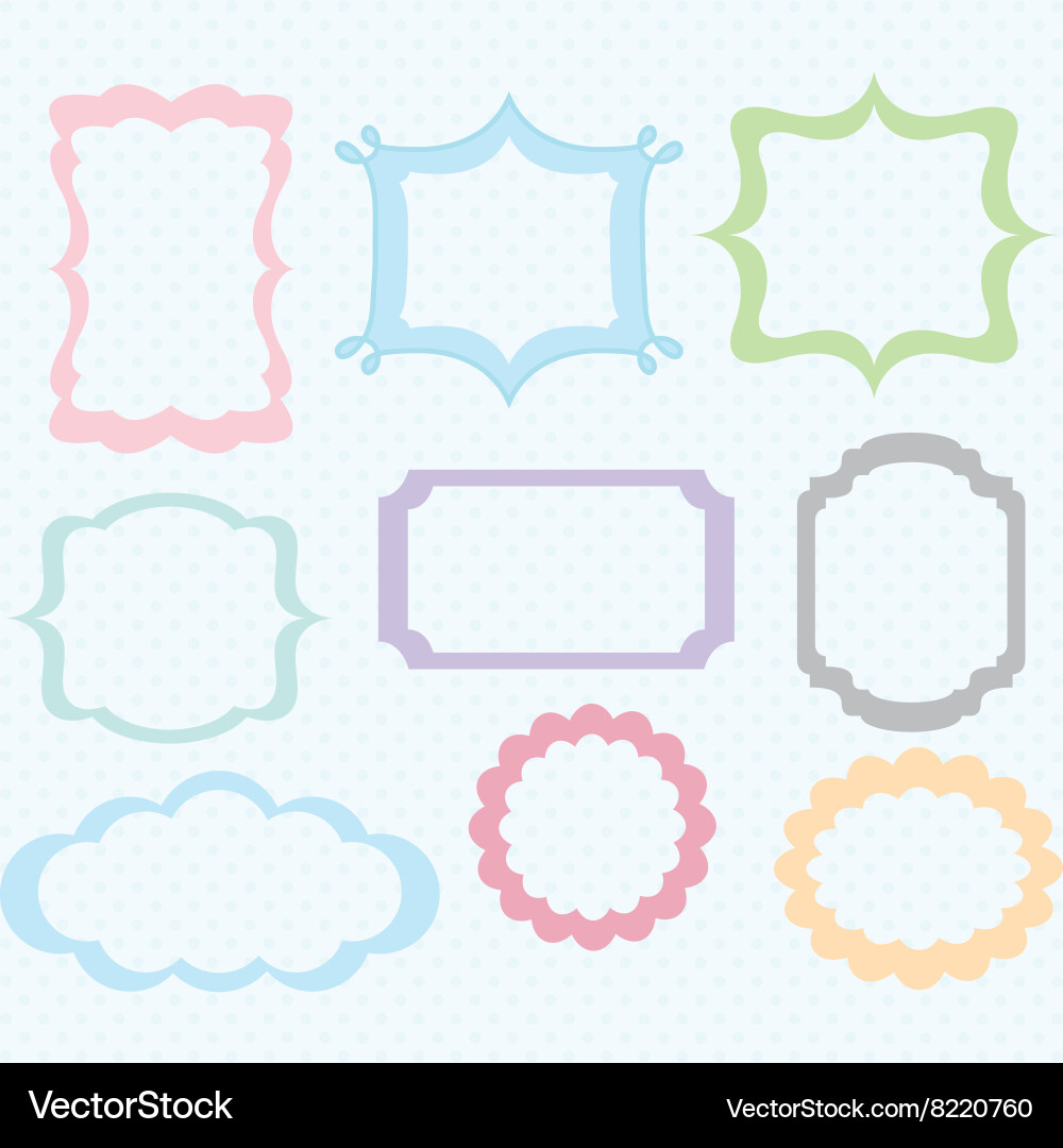 Digital frames collections Vector Image