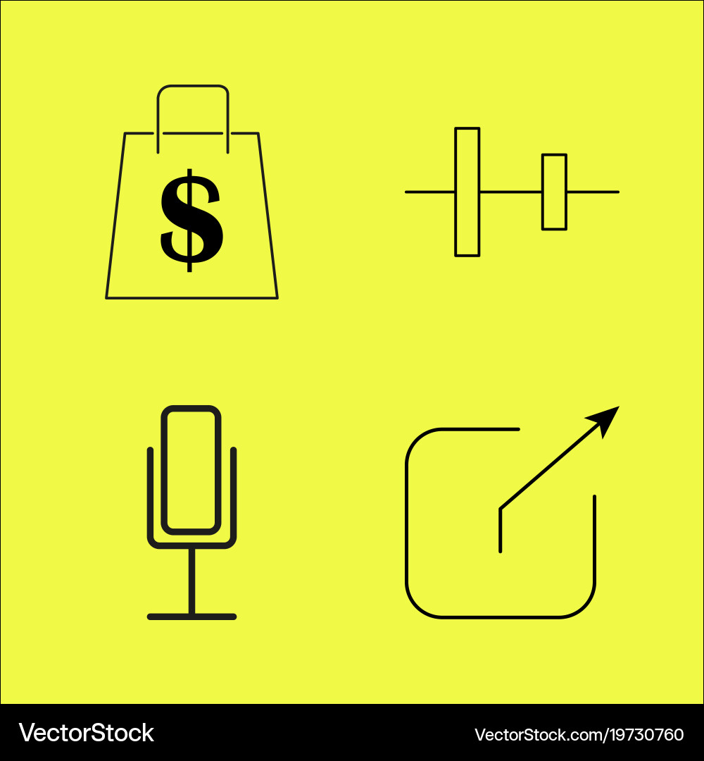 Essential linear icon set Vector Image