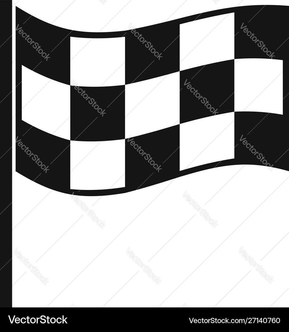 Finish flag icon simple style Vector Image