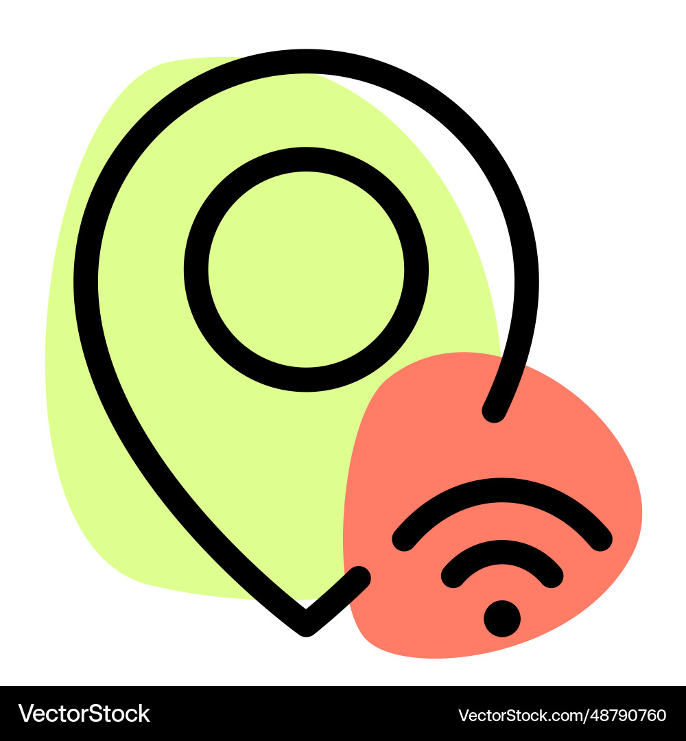 For tracking locations with wireless sensor vector image