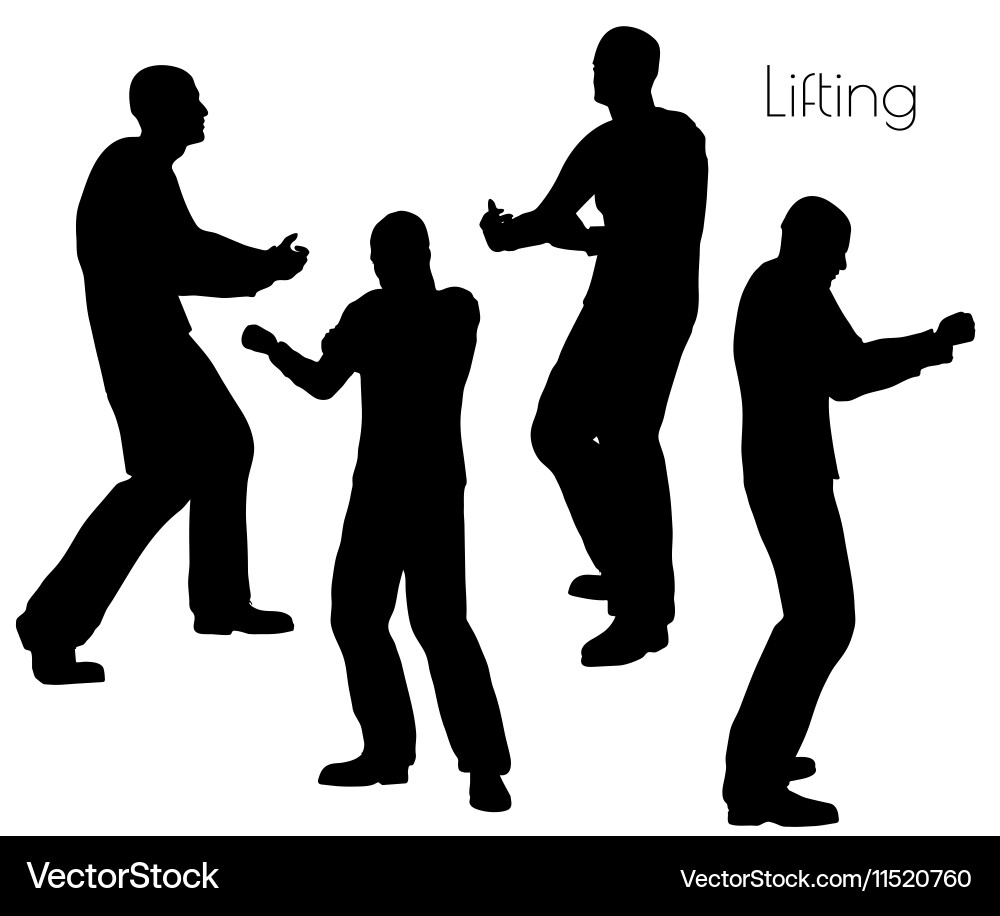 Man in lifting action pose vector image