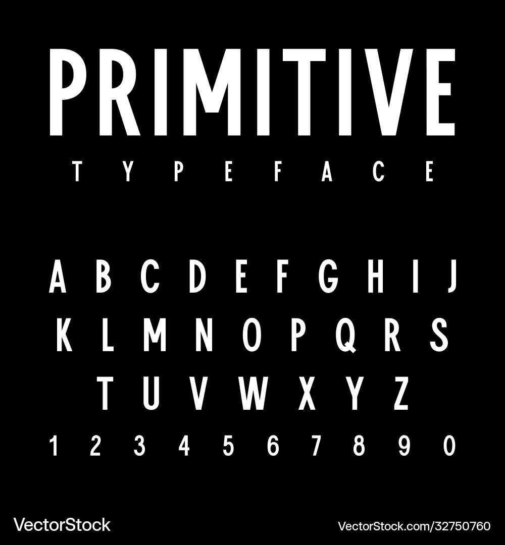 Modern Sans Serif Alphabet vector image