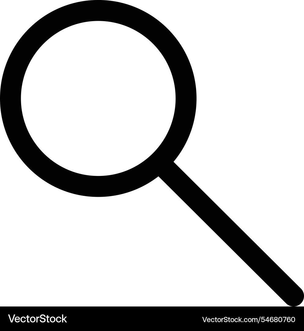 Simple search icon design for apps emphasizing vector image