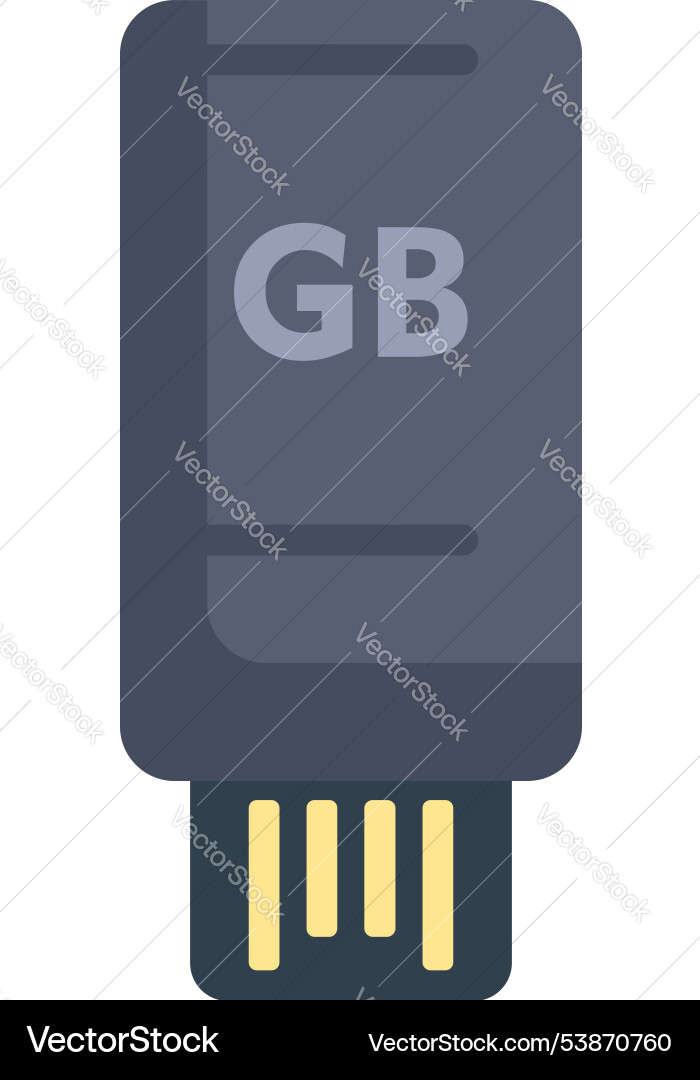 Small data storage device flash drive icon showing Small data storage device flash drive icon showing vector image
