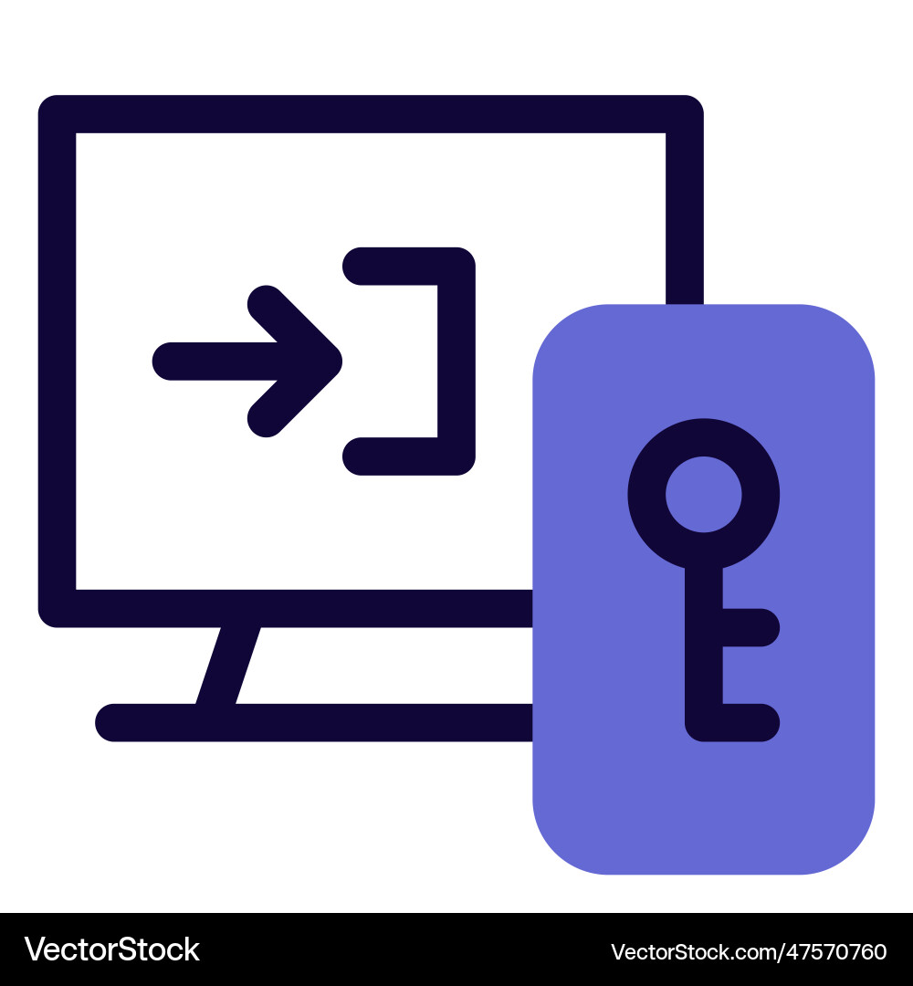 Two factor authentication for system security vector image