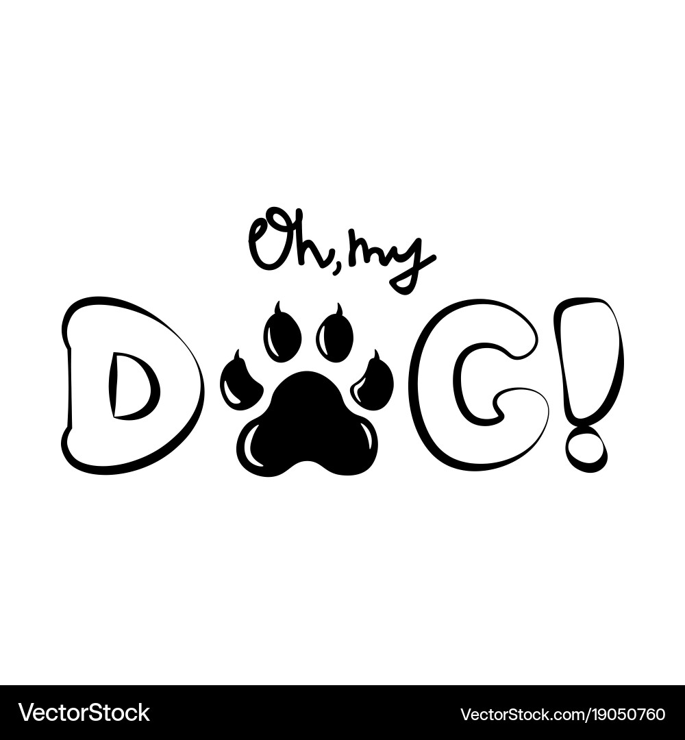 With handwritten quote oh my vector image
