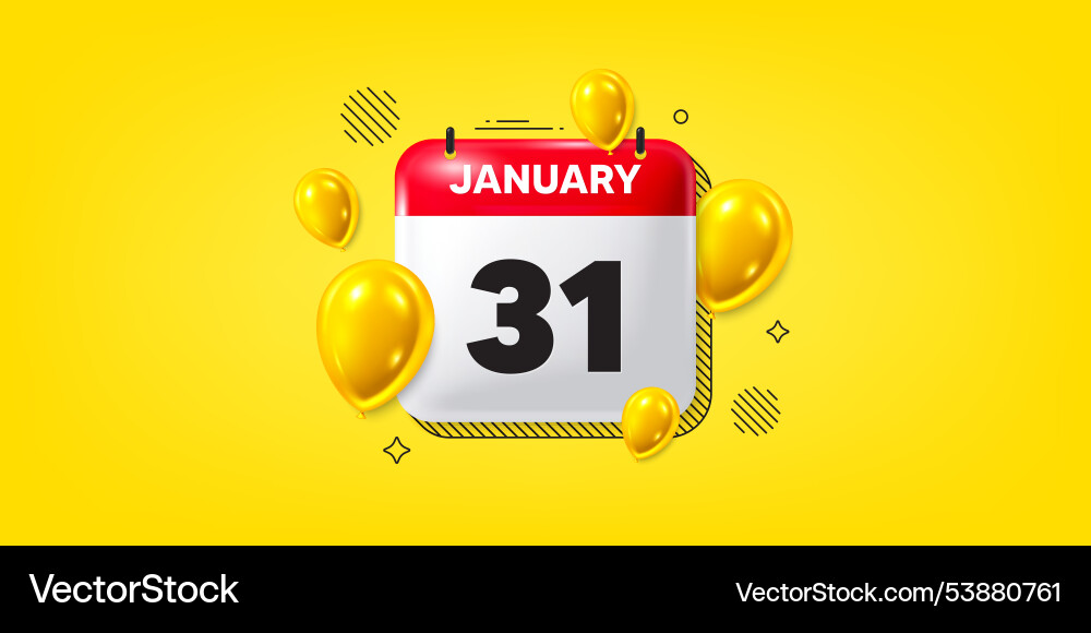 31th day of the month icon event schedule date vector image