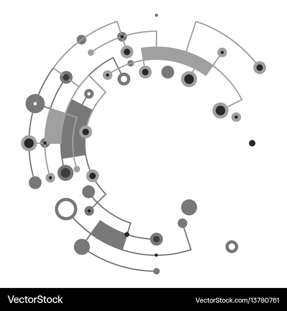 Abstract Circuit Network vector image