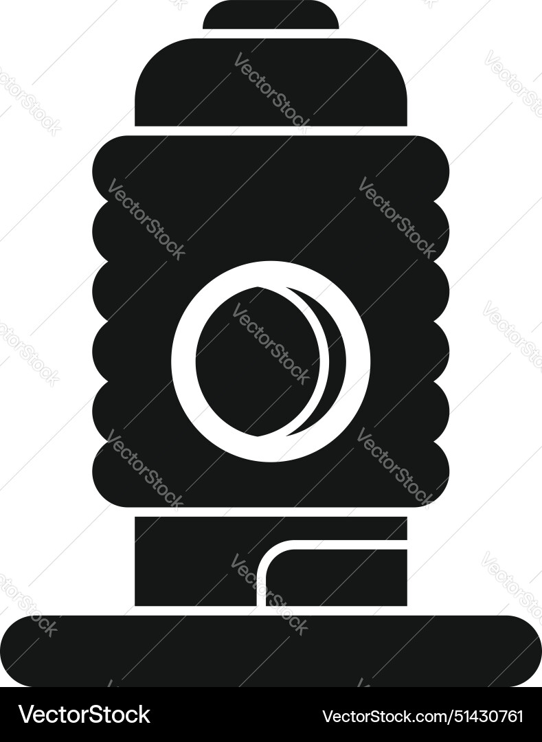 Black camera lens icon on white background Vector Image