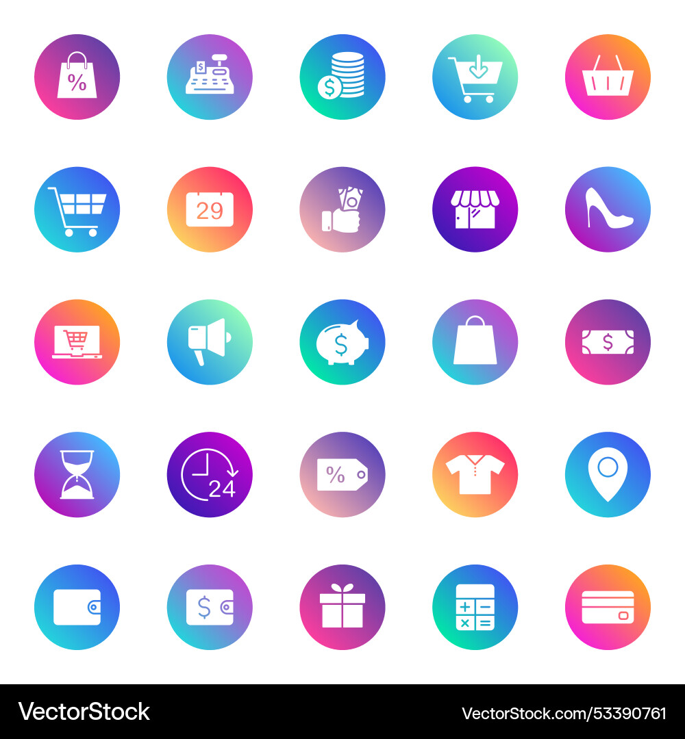 Black friday icons Black friday icons vector image