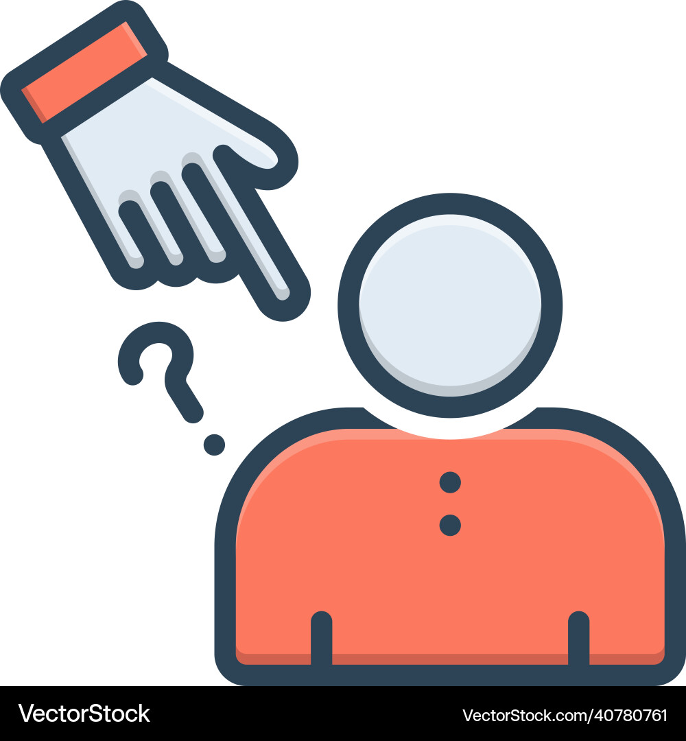 Blame vector image