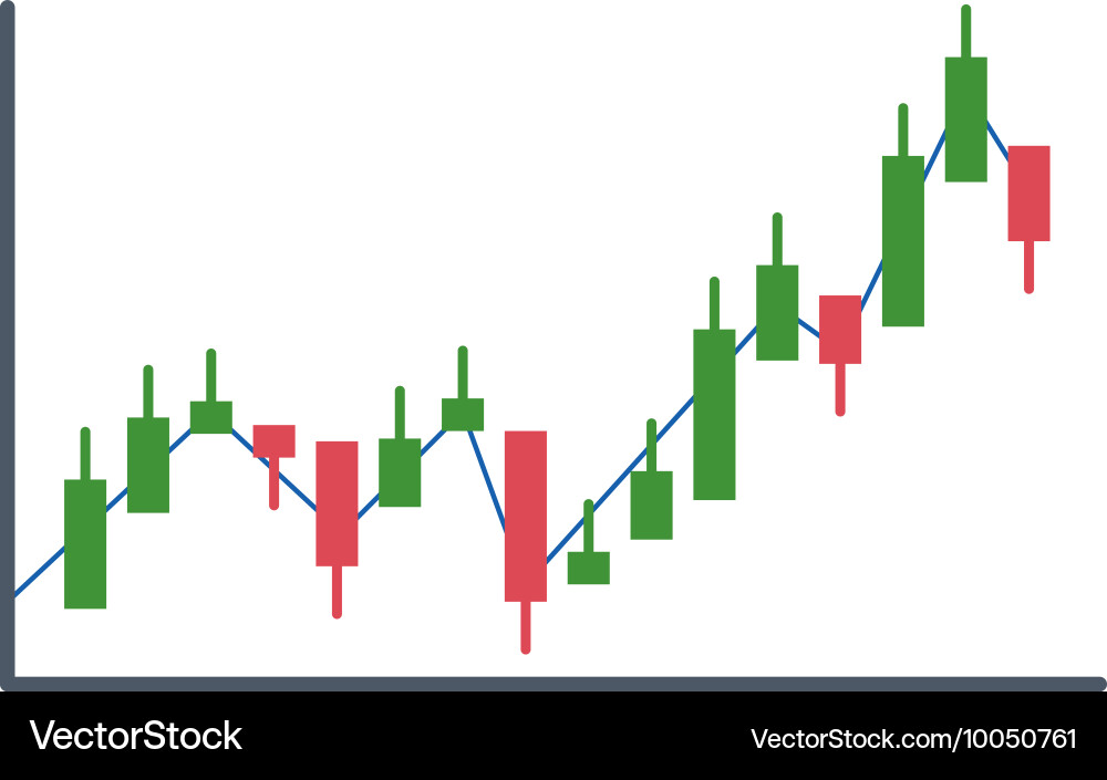 Business data graph analytics Vector Image