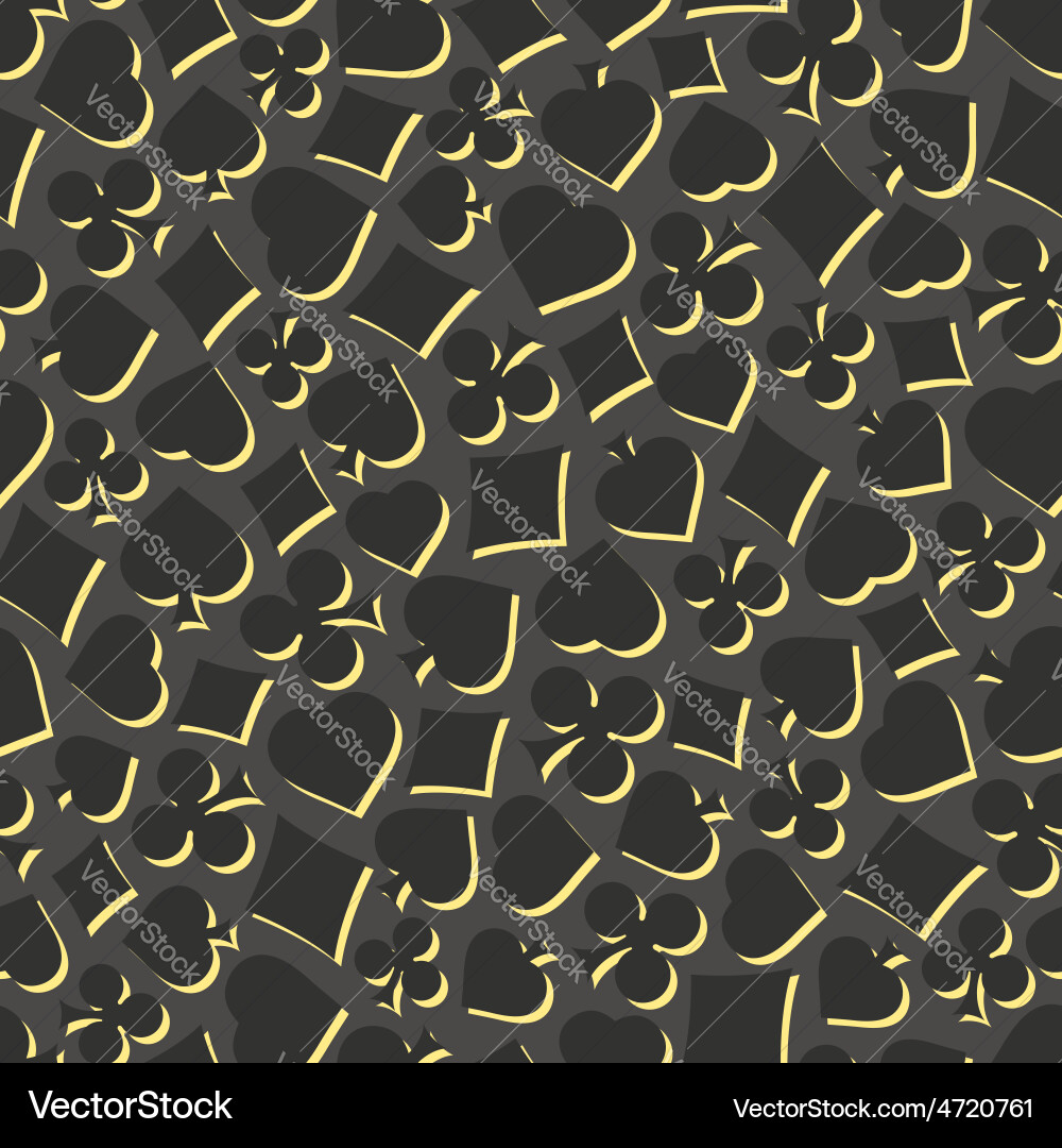 Card Suit Pattern - Seamless vector image