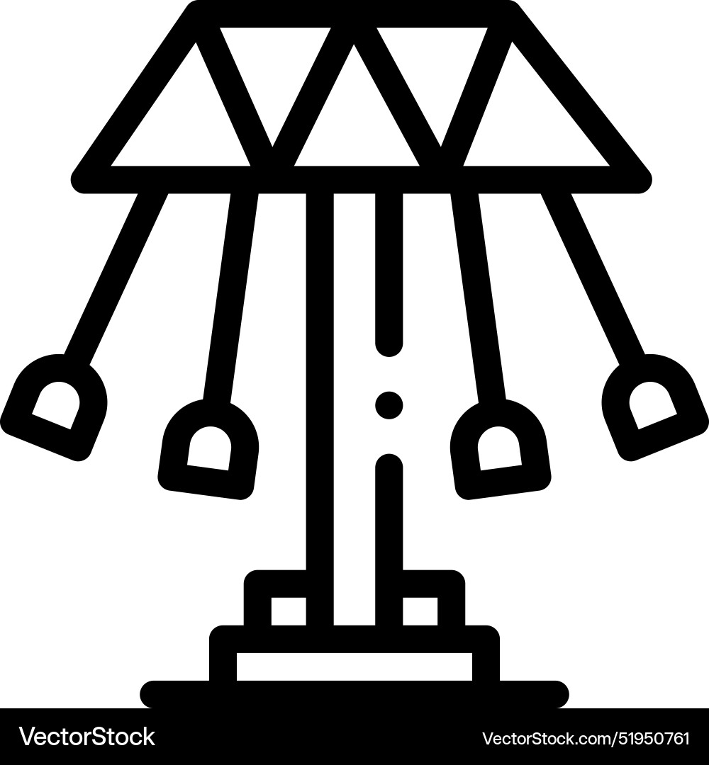 Carousel icon thin linear style design isolated Carousel icon thin linear style design isolated vector image