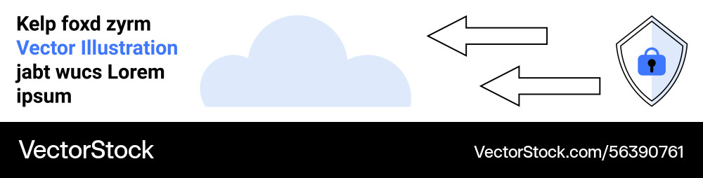 Cloud data exchange with shield security Cloud data exchange with shield security vector image