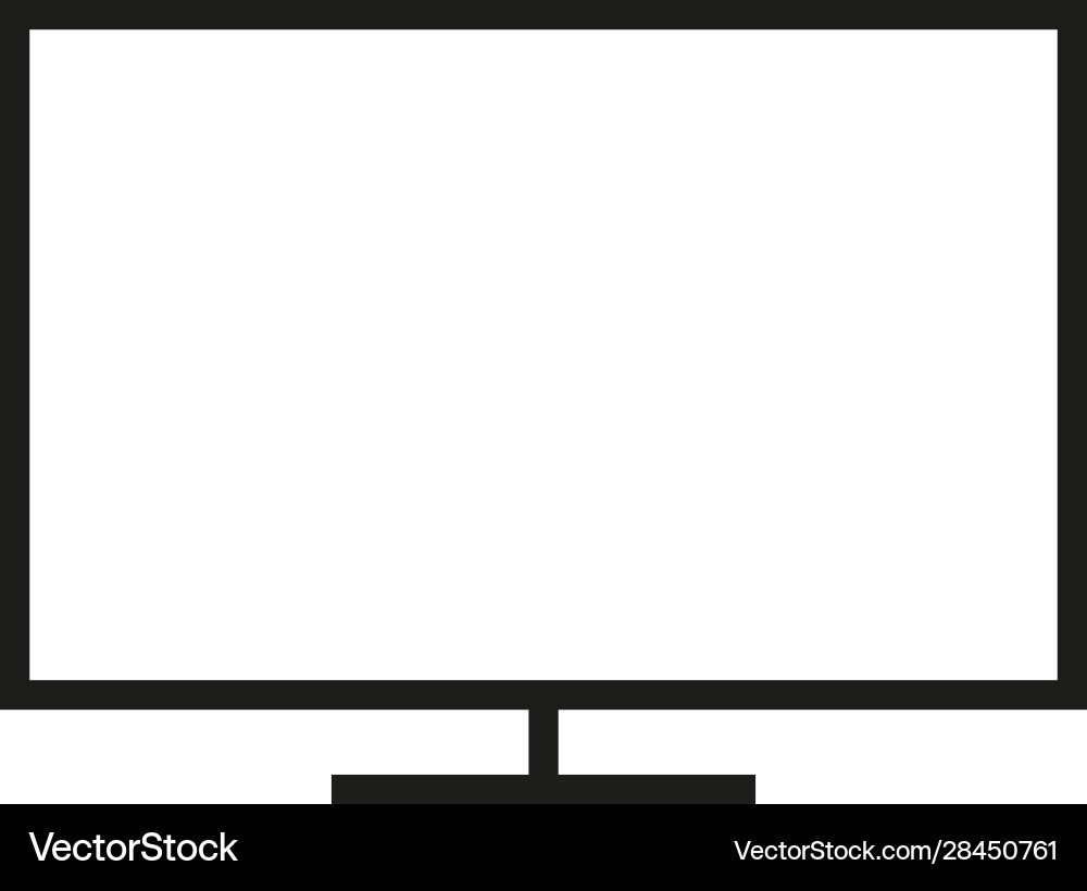 Computer a simple linear drawing on white Computer a simple linear drawing on white Vector Image