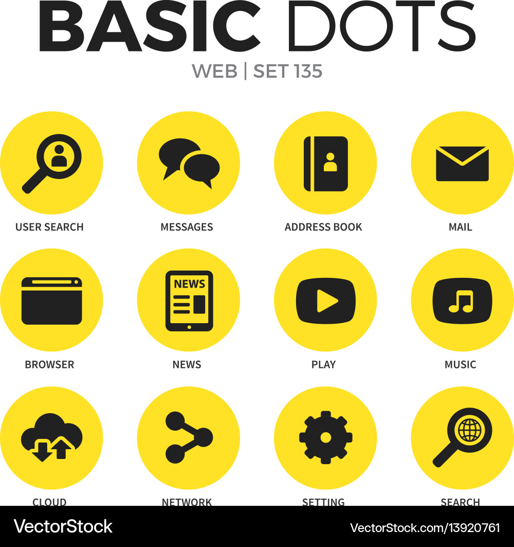 Flat Web Icons - Messages & Mail vector image